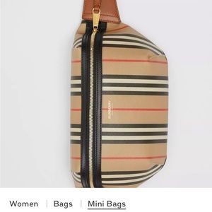Burberry Sonny Icon Stripe E-Canvas Belt Bag